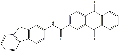 N-(9H-fluoren-2-yl)-9,10-dioxoanthracene-2-carboxamide Struktur