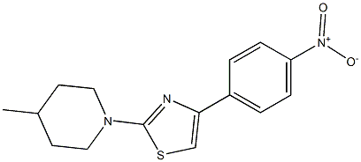 2-(4-methylpiperidin-1-yl)-4-(4-nitrophenyl)-1,3-thiazole Struktur