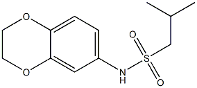 N-(2,3-dihydro-1,4-benzodioxin-6-yl)-2-methylpropane-1-sulfonamide Struktur