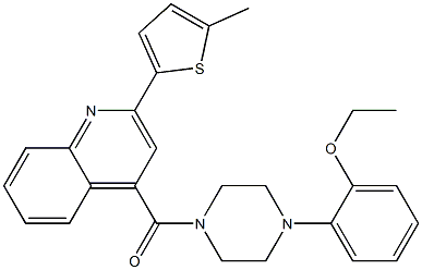 [4-(2-ethoxyphenyl)piperazin-1-yl]-[2-(5-methylthiophen-2-yl)quinolin-4-yl]methanone Struktur