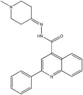 N-[(1-methylpiperidin-4-ylidene)amino]-2-phenylquinoline-4-carboxamide Struktur