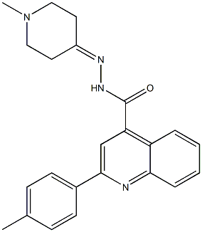 2-(4-methylphenyl)-N-[(1-methylpiperidin-4-ylidene)amino]quinoline-4-carboxamide Struktur