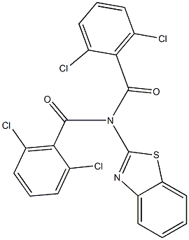 N-(1,3-benzothiazol-2-yl)-2,6-dichloro-N-(2,6-dichlorobenzoyl)benzamide Struktur