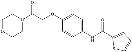 N-[4-(2-morpholin-4-yl-2-oxoethoxy)phenyl]thiophene-2-carboxamide Struktur