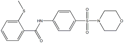 2-methylsulfanyl-N-(4-morpholin-4-ylsulfonylphenyl)benzamide Struktur