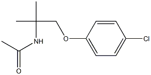 N-[1-(4-chlorophenoxy)-2-methylpropan-2-yl]acetamide Struktur