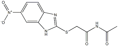 N-acetyl-2-[(6-nitro-1H-benzimidazol-2-yl)sulfanyl]acetamide Struktur