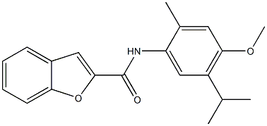 N-(4-methoxy-2-methyl-5-propan-2-ylphenyl)-1-benzofuran-2-carboxamide Struktur