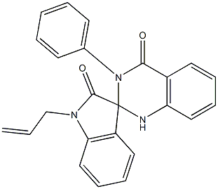 3-phenyl-1'-prop-2-enylspiro[1H-quinazoline-2,3'-indole]-2',4-dione Struktur