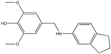 4-[(2,3-dihydro-1H-inden-5-ylamino)methyl]-2,6-dimethoxyphenol Struktur