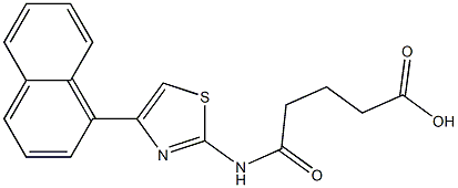 5-[(4-naphthalen-1-yl-1,3-thiazol-2-yl)amino]-5-oxopentanoic acid Struktur