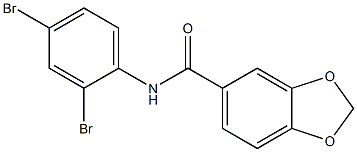 N-(2,4-dibromophenyl)-1,3-benzodioxole-5-carboxamide Struktur