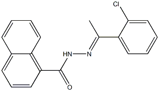 N-[(E)-1-(2-chlorophenyl)ethylideneamino]naphthalene-1-carboxamide Struktur