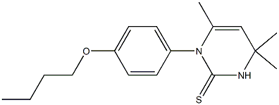 3-(4-butoxyphenyl)-4,6,6-trimethyl-1H-pyrimidine-2-thione Struktur