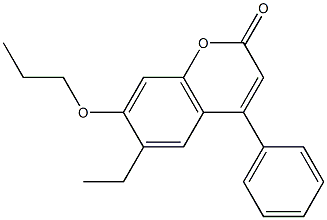 6-ethyl-4-phenyl-7-propoxychromen-2-one Struktur