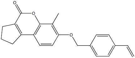 7-[(4-ethenylphenyl)methoxy]-6-methyl-2,3-dihydro-1H-cyclopenta[c]chromen-4-one Struktur