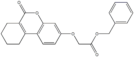 benzyl 2-[(6-oxo-7,8,9,10-tetrahydrobenzo[c]chromen-3-yl)oxy]acetate Struktur