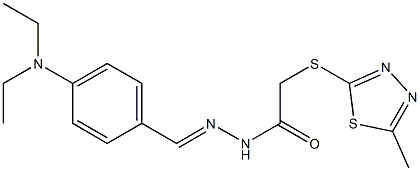 N-[(E)-[4-(diethylamino)phenyl]methylideneamino]-2-[(5-methyl-1,3,4-thiadiazol-2-yl)sulfanyl]acetamide Struktur