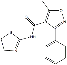 N-(4,5-dihydro-1,3-thiazol-2-yl)-5-methyl-3-phenyl-1,2-oxazole-4-carboxamide Struktur