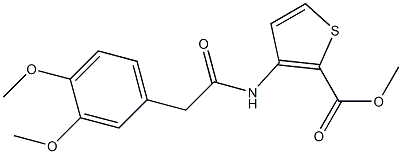 methyl 3-[[2-(3,4-dimethoxyphenyl)acetyl]amino]thiophene-2-carboxylate Struktur