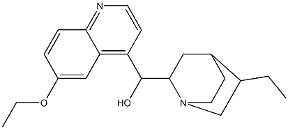 (6-ethoxyquinolin-4-yl)-(5-ethyl-1-azabicyclo[2.2.2]octan-2-yl)methanol Struktur