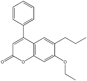 7-ethoxy-4-phenyl-6-propylchromen-2-one Struktur