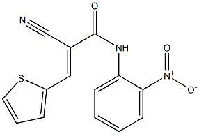 (E)-2-cyano-N-(2-nitrophenyl)-3-thiophen-2-ylprop-2-enamide Struktur