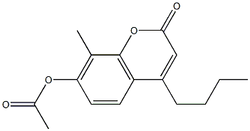 (4-butyl-8-methyl-2-oxochromen-7-yl) acetate Struktur