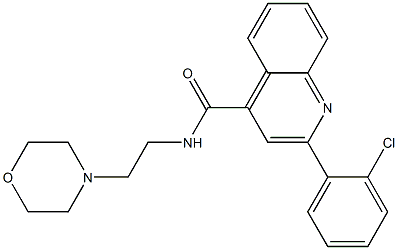 2-(2-chlorophenyl)-N-(2-morpholin-4-ylethyl)quinoline-4-carboxamide Struktur