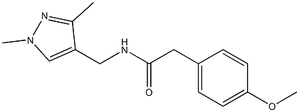 N-[(1,3-dimethylpyrazol-4-yl)methyl]-2-(4-methoxyphenyl)acetamide Struktur