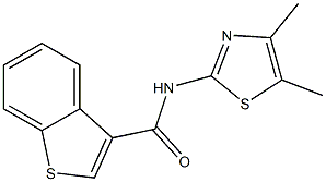 N-(4,5-dimethyl-1,3-thiazol-2-yl)-1-benzothiophene-3-carboxamide Struktur