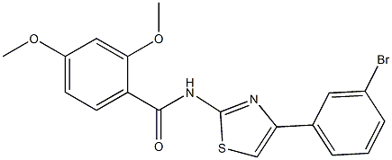 N-[4-(3-bromophenyl)-1,3-thiazol-2-yl]-2,4-dimethoxybenzamide Struktur