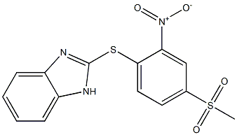 2-(4-methylsulfonyl-2-nitrophenyl)sulfanyl-1H-benzimidazole Struktur