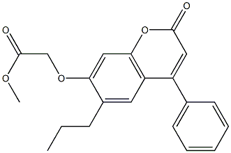 methyl 2-(2-oxo-4-phenyl-6-propylchromen-7-yl)oxyacetate Struktur