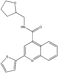 N-(oxolan-2-ylmethyl)-2-thiophen-2-ylquinoline-4-carboxamide Struktur