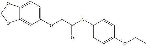 2-(1,3-benzodioxol-5-yloxy)-N-(4-ethoxyphenyl)acetamide Struktur