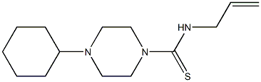 4-cyclohexyl-N-prop-2-enylpiperazine-1-carbothioamide Struktur