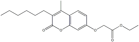 ethyl 2-(3-hexyl-4-methyl-2-oxochromen-7-yl)oxyacetate Struktur