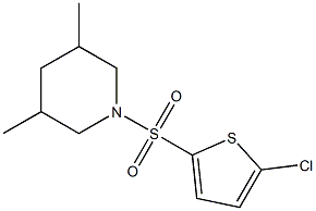 1-(5-chlorothiophen-2-yl)sulfonyl-3,5-dimethylpiperidine Struktur