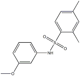 N-(3-methoxyphenyl)-2,4-dimethylbenzenesulfonamide Struktur