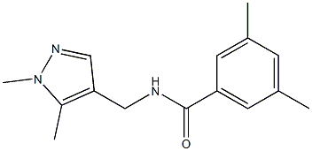 N-[(1,5-dimethylpyrazol-4-yl)methyl]-3,5-dimethylbenzamide Struktur