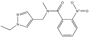 N-[(1-ethylpyrazol-4-yl)methyl]-N-methyl-2-nitrobenzamide Struktur