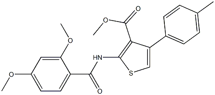 methyl 2-[(2,4-dimethoxybenzoyl)amino]-4-(4-methylphenyl)thiophene-3-carboxylate Struktur