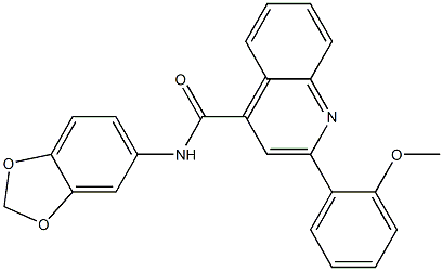 N-(1,3-benzodioxol-5-yl)-2-(2-methoxyphenyl)quinoline-4-carboxamide Struktur