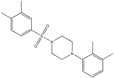 1-(2,3-dimethylphenyl)-4-(3,4-dimethylphenyl)sulfonylpiperazine Struktur