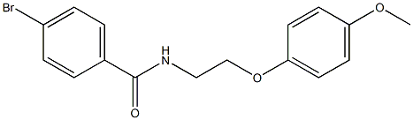 4-bromo-N-[2-(4-methoxyphenoxy)ethyl]benzamide Struktur