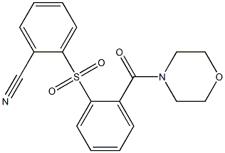 2-[2-(morpholine-4-carbonyl)phenyl]sulfonylbenzonitrile Struktur