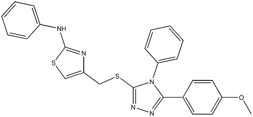 4-[[5-(4-methoxyphenyl)-4-phenyl-1,2,4-triazol-3-yl]sulfanylmethyl]-N-phenyl-1,3-thiazol-2-amine Struktur