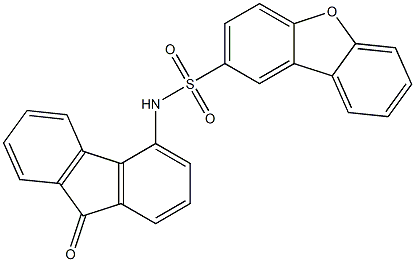 N-(9-oxofluoren-4-yl)dibenzofuran-2-sulfonamide Struktur