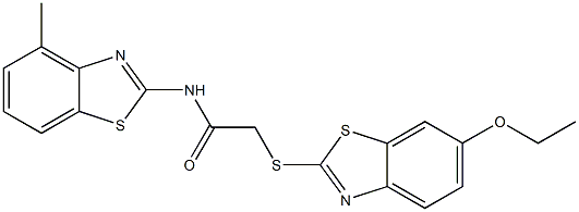 2-[(6-ethoxy-1,3-benzothiazol-2-yl)sulfanyl]-N-(4-methyl-1,3-benzothiazol-2-yl)acetamide Struktur